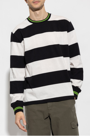 acne studios oversized dog print shirt item Striped sweatshirt