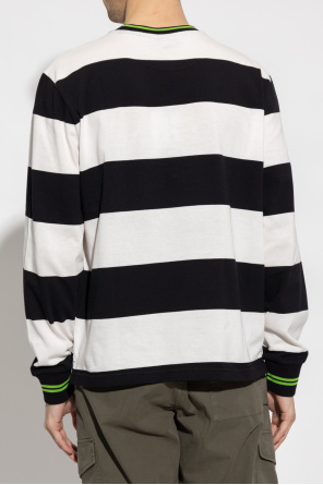 acne studios oversized dog print shirt item Striped sweatshirt