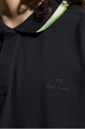 PS Paul Smith Camisa Polo John John Reta 2 Lines Verde