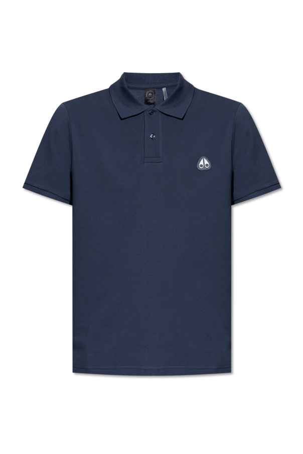 Moose Knuckles Polo with logo patch