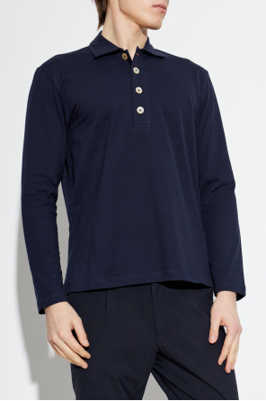 Eleventy Bawełniane polo z długim rękawami