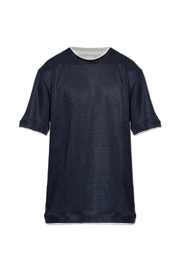 Linen t-shirt with a round neckline od Eleventy