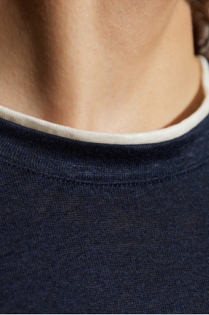 Eleventy Linen t-shirt with a round neckline