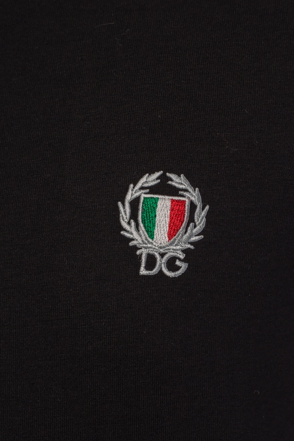 Dolce & Gabbana Logo-embroidered T-shirt | Men's Clothing | Vitkac