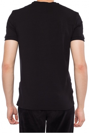 Dolce & Gabbana darted high-waisted shorts Logo-embroidered T-shirt