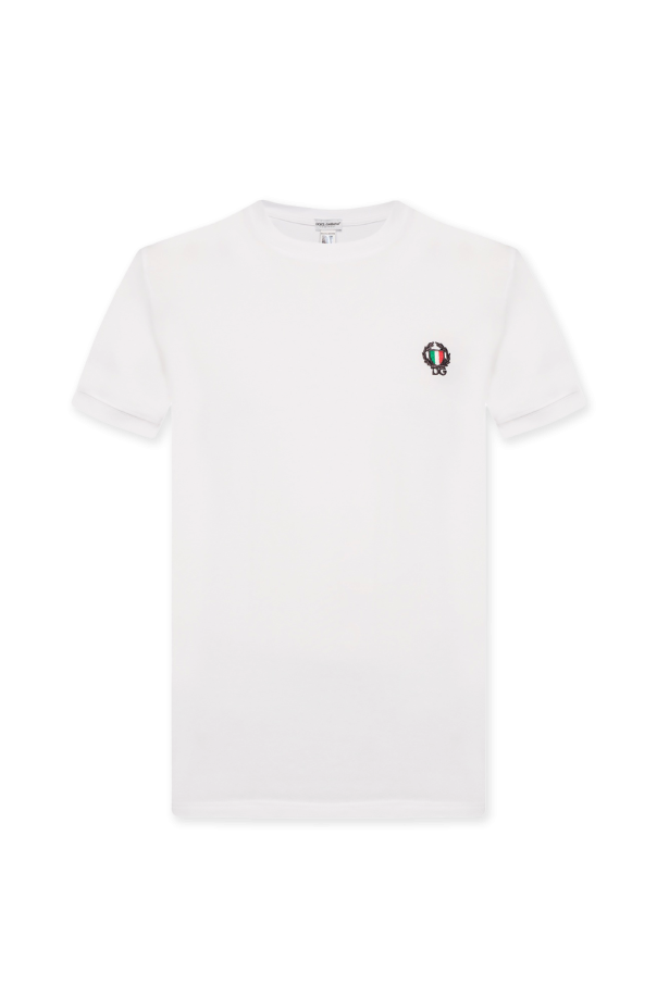 Женские нарядные платья миди Dolce & Gabbana Logo-embroidered T-shirt