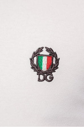 Dolce & Gabbana keyhole logo print T-shirt Logo-embroidered T-shirt