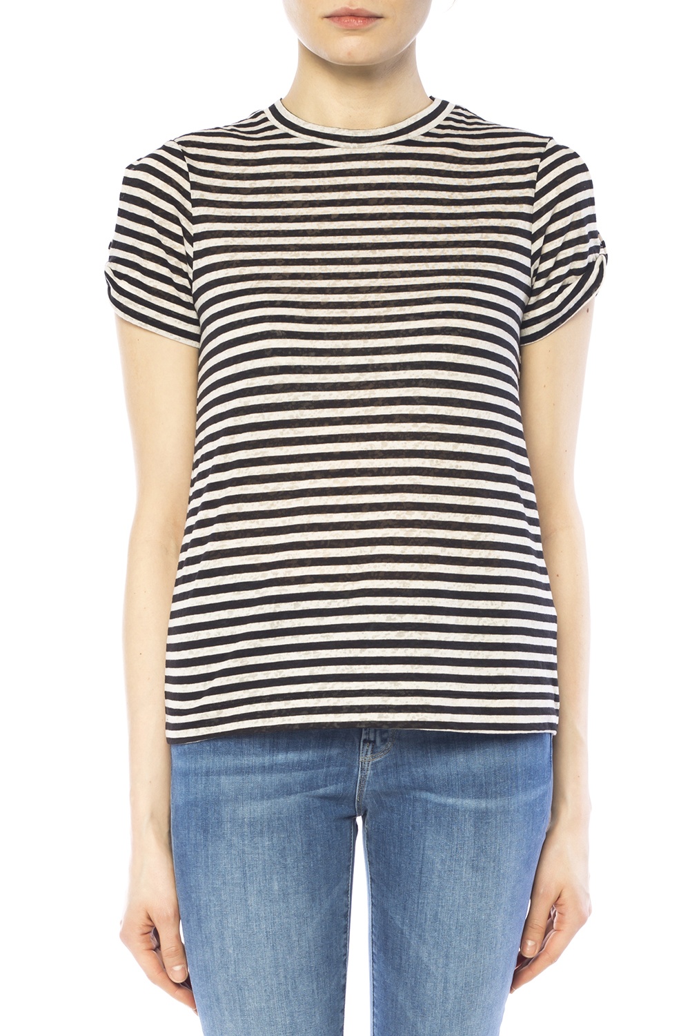 all saints striped t shirt