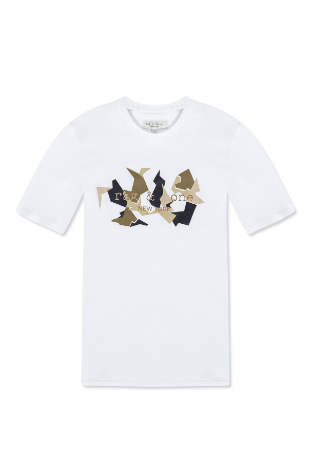 TEEN wings-print T-shirt  Saint Laurents Camel Logo Hooded Cotton Sweatshirt retails for $850 USD at