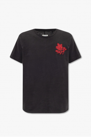 Patched t-shirt od Fila boldface jacquard logo t-shirt in black 