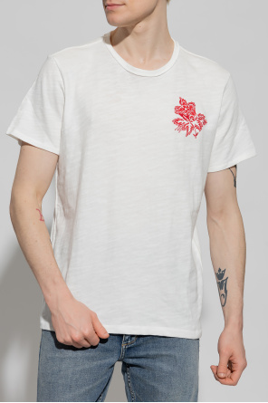 Rag & Bone  T-shirt z wyszytym motywem kwiatowym