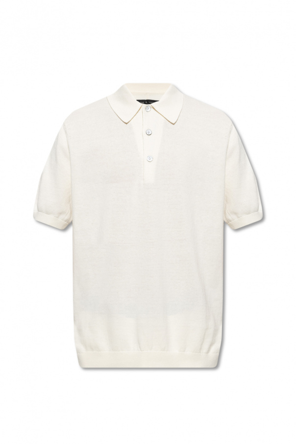 Polo Ralph Lauren Niebieskie szorty z logo na całej powierzchni  ‘Louis’ polo shirt