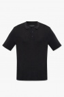 Rag & Bone BLACK Ribbed polo shirt