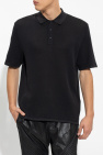 Rag & Bone BLACK Ribbed polo shirt