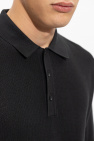 Rag & Bone BLACK Ribbed polo shirt