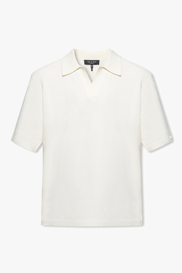 polo tan negro con banda con logo EA7 de Armani  ‘Johnny’ polo tan shirt