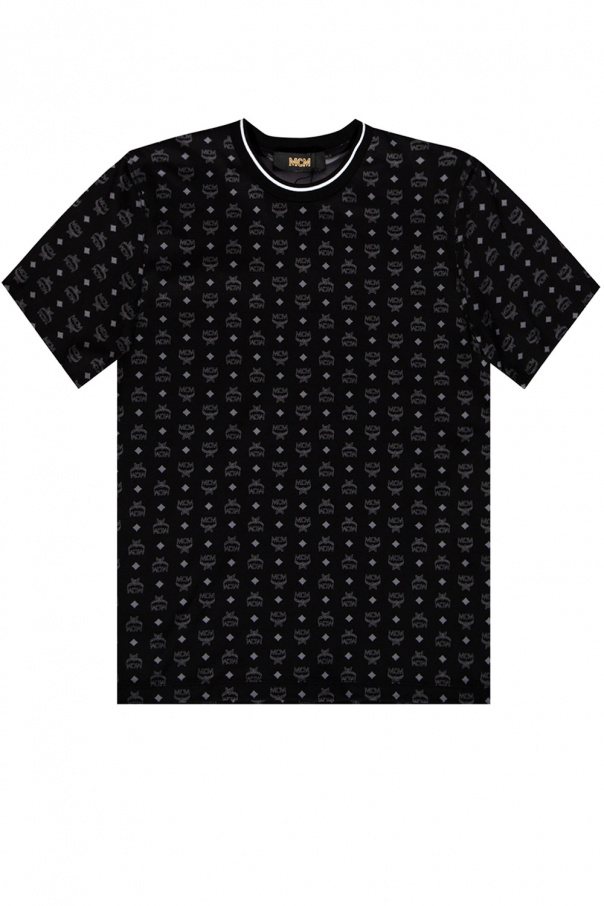 Ovo Womens Monogram Silk Pajama Shirt Black