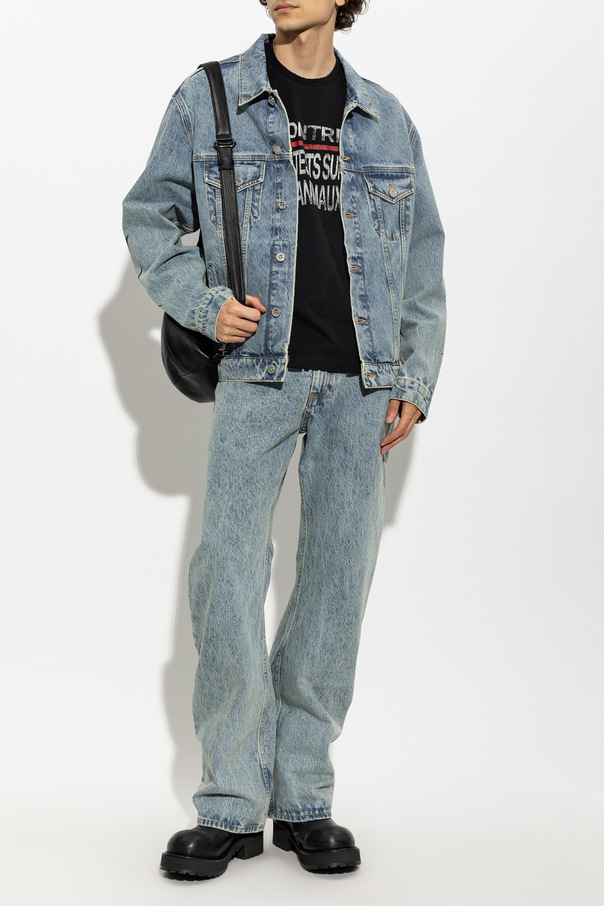 VETEMENTS Tričko s efektom `vintage`
