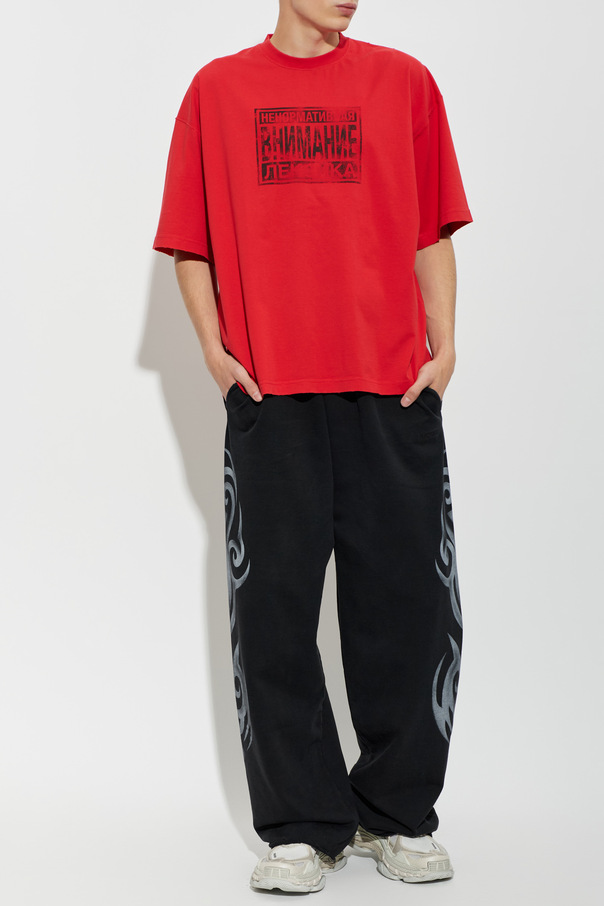 VETEMENTS Tričko s potlačou