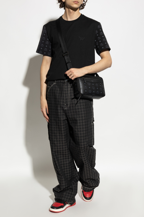 MCM T-shirt made of combined fabrics