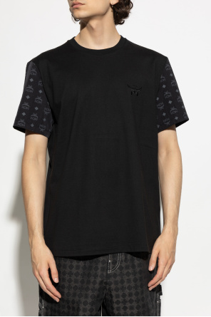 MCM T-shirt made of combined fabrics