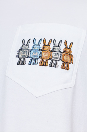 MCM Camiseta de algodón con bolsillo