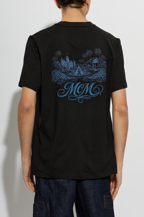 MCM T-shirt de algodão com decote redondo