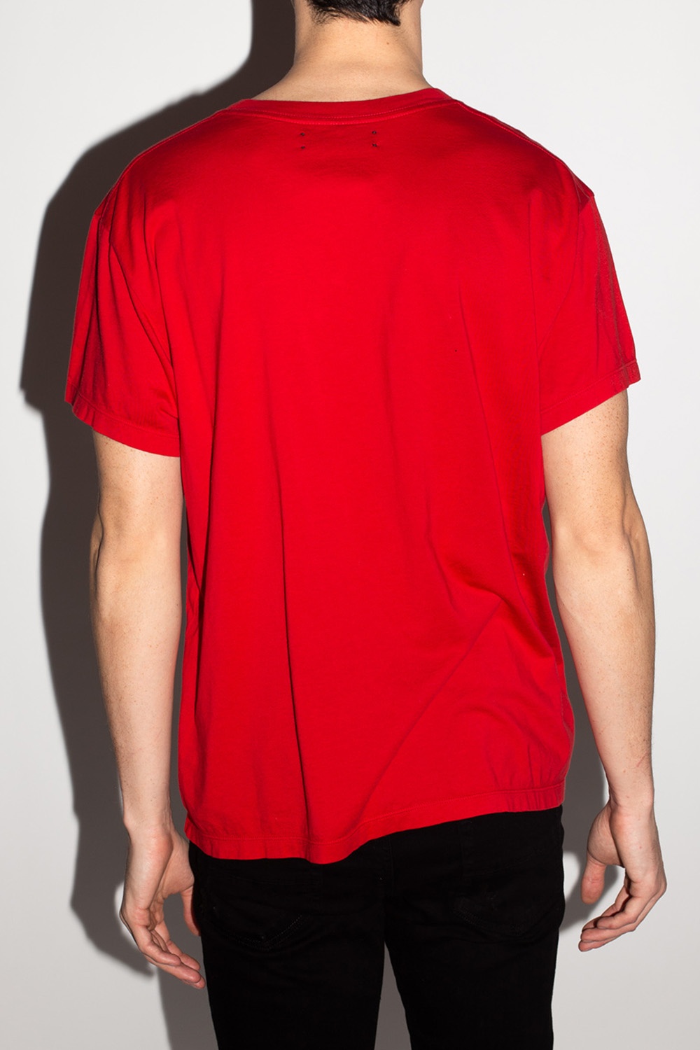 Amiri Crew Neck Short Sleeve T-Shirt - Red T-Shirts, Clothing