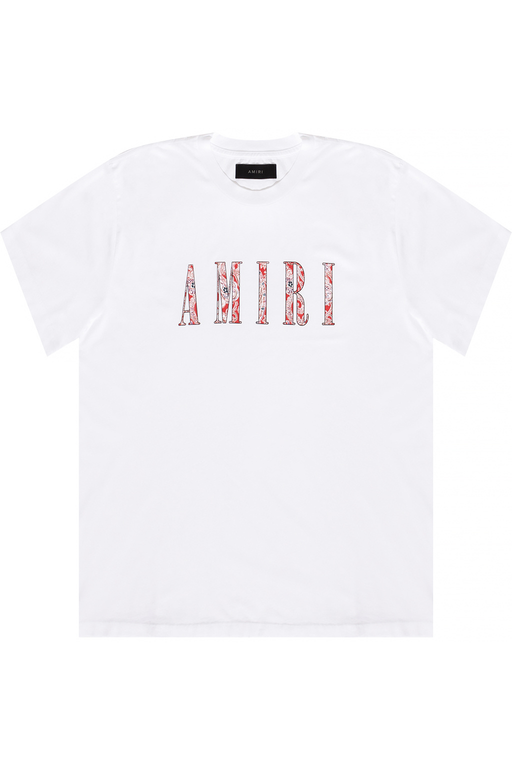 Amiri Bandana Logo-print Cotton T-shirt In Red