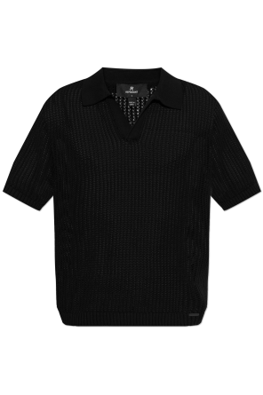 Polo shirt with appliqué logo