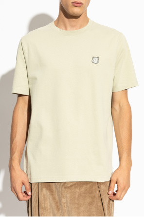 Maison Kitsuné T-shirt z naszywką z logo