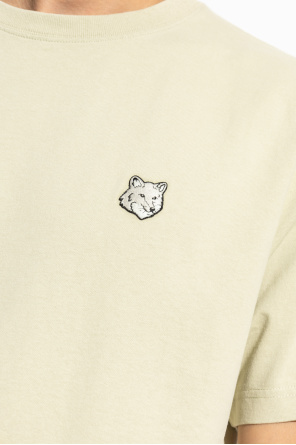 Maison Kitsuné T-shirt z naszywką z logo