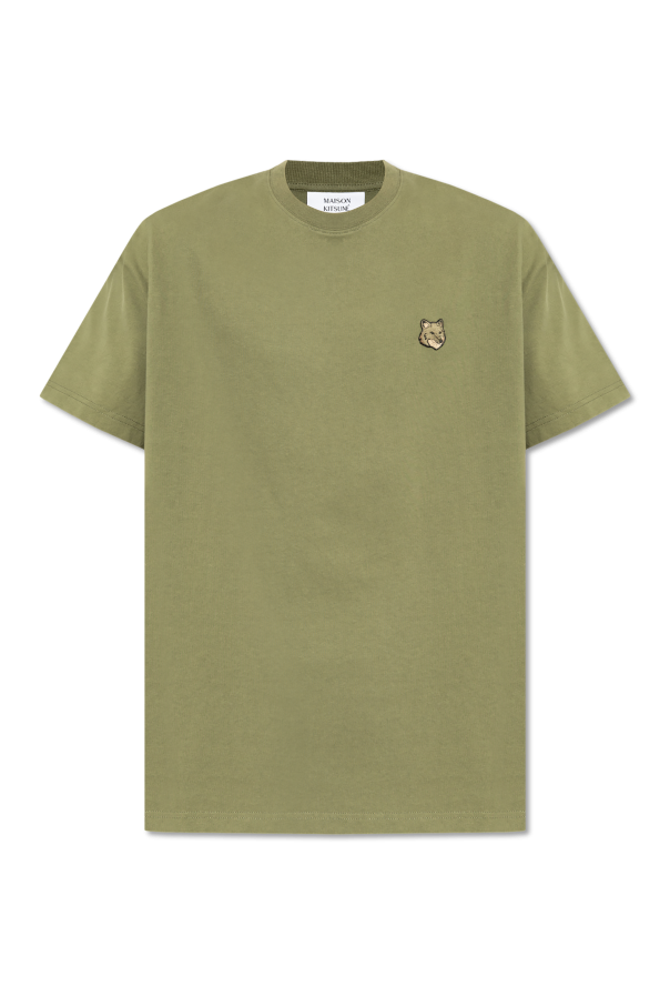 Maison Kitsuné T-shirt z naszywką z logo