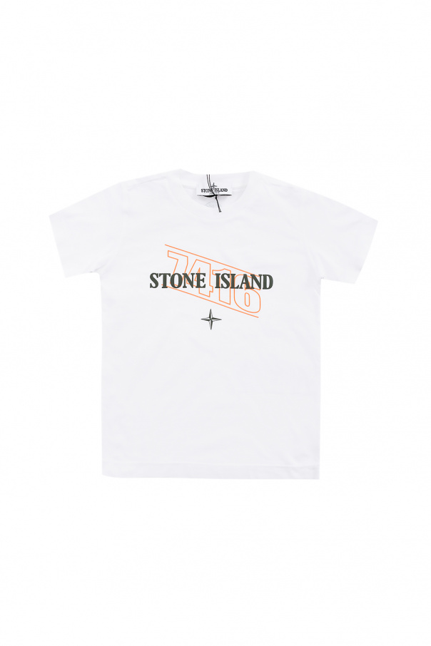 Stone Island Kids karl kani small signature snake oversize t shirt white