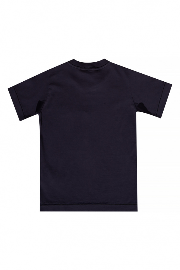 Stone Island Kids skateboarding crocodile-print T-shirt