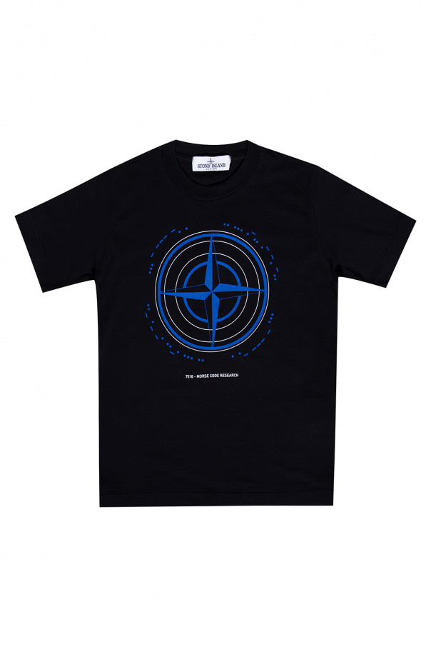 PS Paul Smith Slim Fit Sennepsfarvet t-shirt embroidered med zebralogo Logo T-shirt