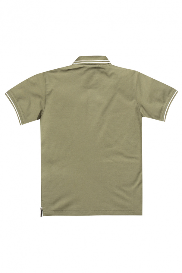 Michael Michael Kors striped short-sleeve polo dress Braun Polo shirt with logo