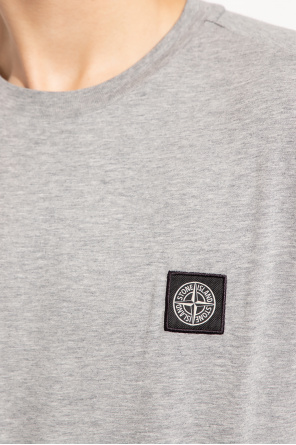 Stone Island Calvin Klein Jeans Plus Biały T-shirt o regularnym kroju z okrągłym logo