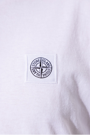 Stone Island quilted single-breasted jacket Blau