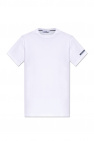 Calvin Klein Jeans Biały T-shirt z neonowym paskiem i monogramem