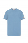 Riva Blau gestreiftes T-Shirt mit kleinem Logo