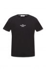 Core Performance Marineblå T-shirt med logostribe på ærmerne