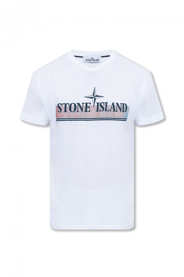 Stone Island short-sleeved cotton T-shirt Hvid Nude