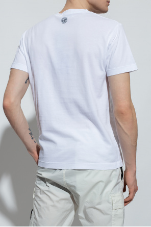 Stone Island short-sleeved cotton T-shirt Hvid Nude