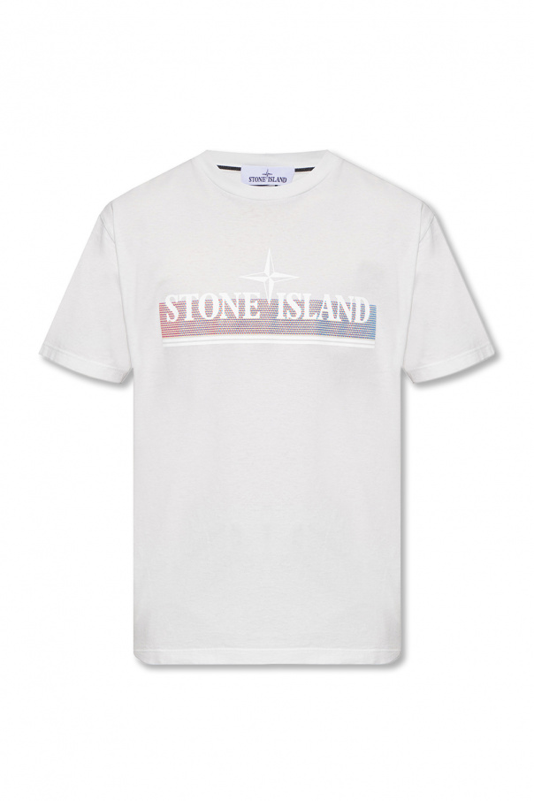 Stone Island olive t textured shirt with logo jacquemus t textured shirt anthracite