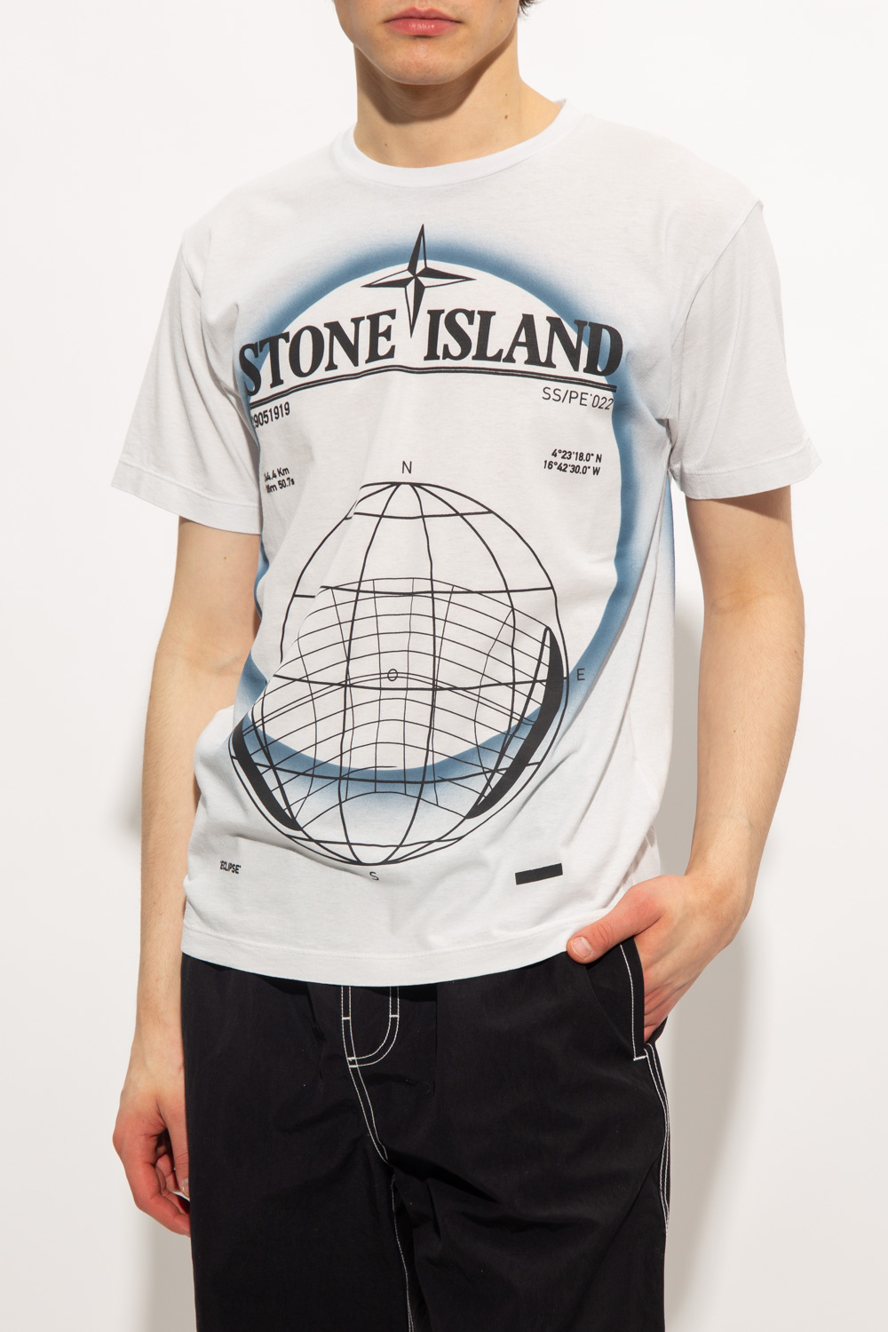 Stone Island RAF SIMONS Tour Date-print T-shirt