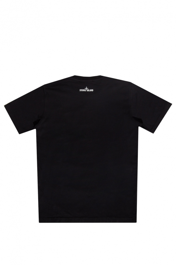 black sleeveless jacket T-shirt with logo