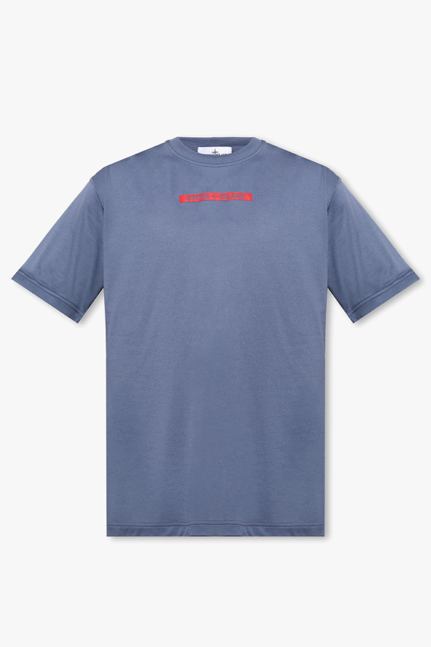 Stone Island Reclaimed Vintage Inspired T-shirt w kolorze khaki z efektem sprania