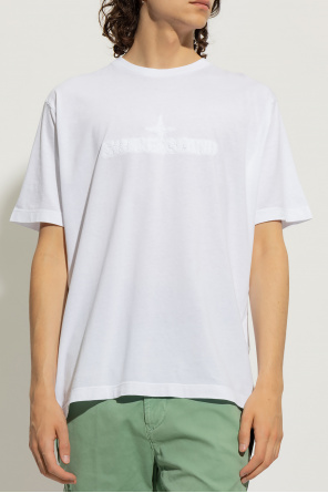 Stone Island Just Don embroidered slogan cotton T-shirt