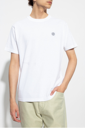 Stone Island Pull&Bear loose fit t-shirt Kitsun with back print in white